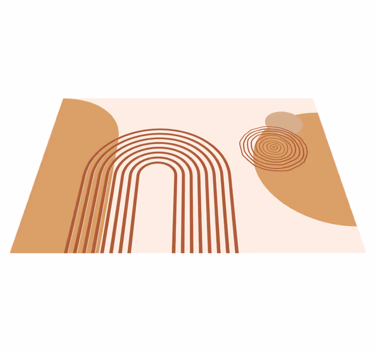 Modern placemat with layered curved designs - TenStickers