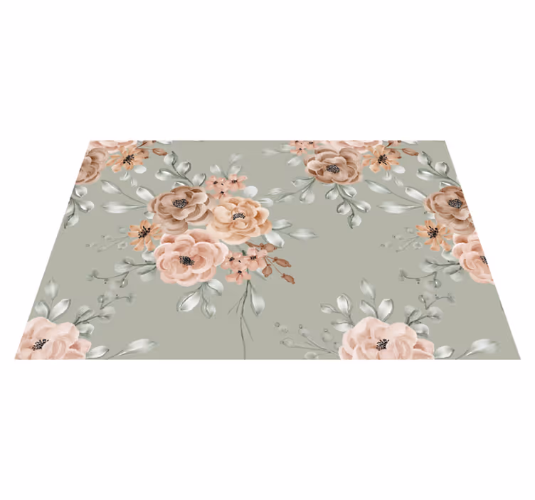 Original placemat floral pattern bowl - TenStickers