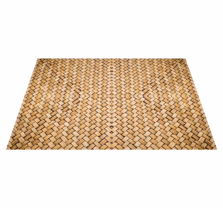 Bamboo woven effect textured placemats - TenStickers
