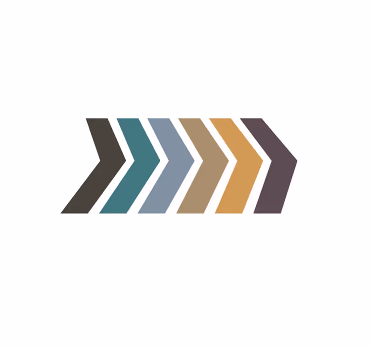Chevron color blocks placemat - TenStickers