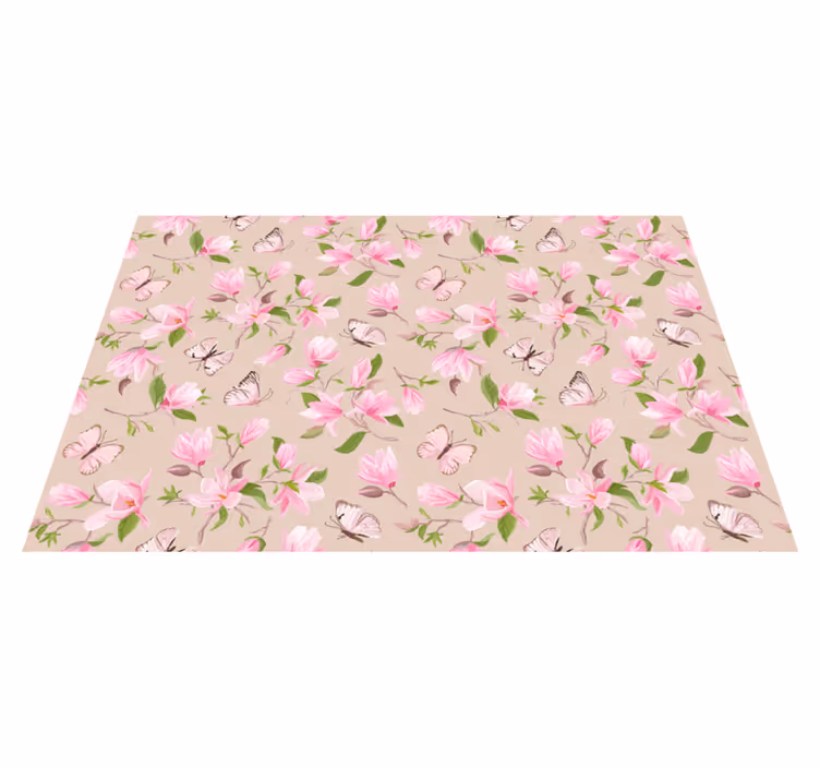 Original placemat butterfly floral design - TenStickers