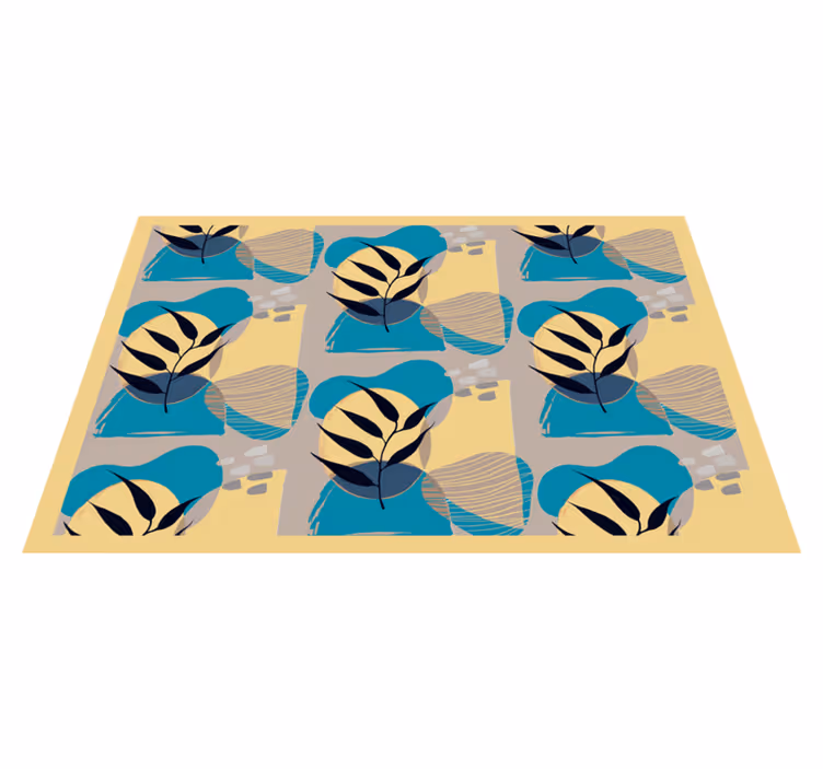 Modern placemat with elegant leaf designs - TenStickers
