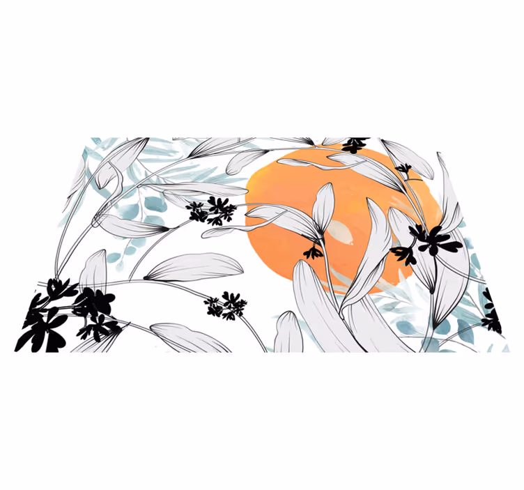 Modern placemat with floral inspired design - TenStickers