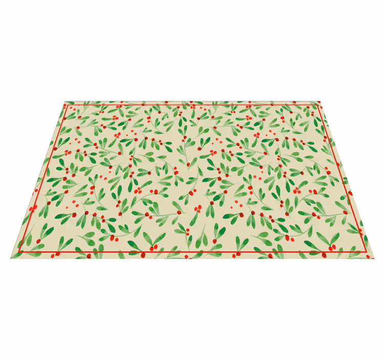 Christmas berries pattern placemats - TenStickers