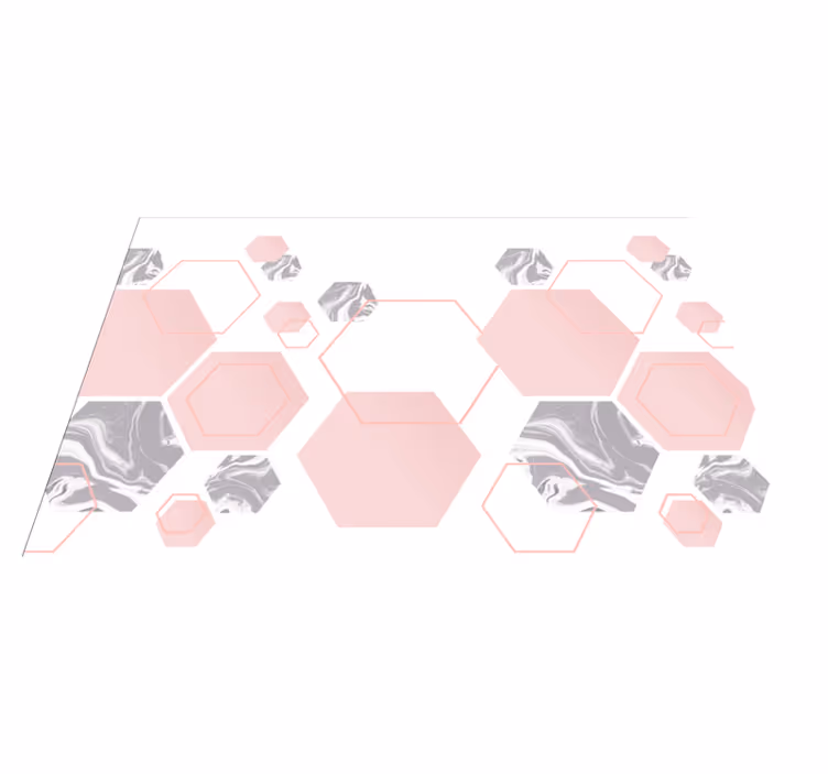 Geometric abstract hexagon pattern placemats - TenStickers