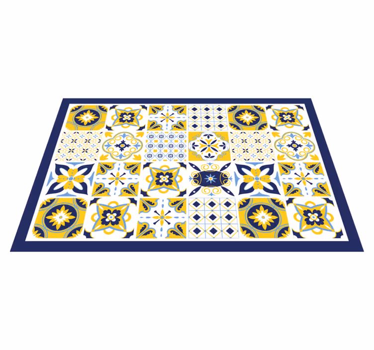 Colorful tile patterns placemat - TenStickers
