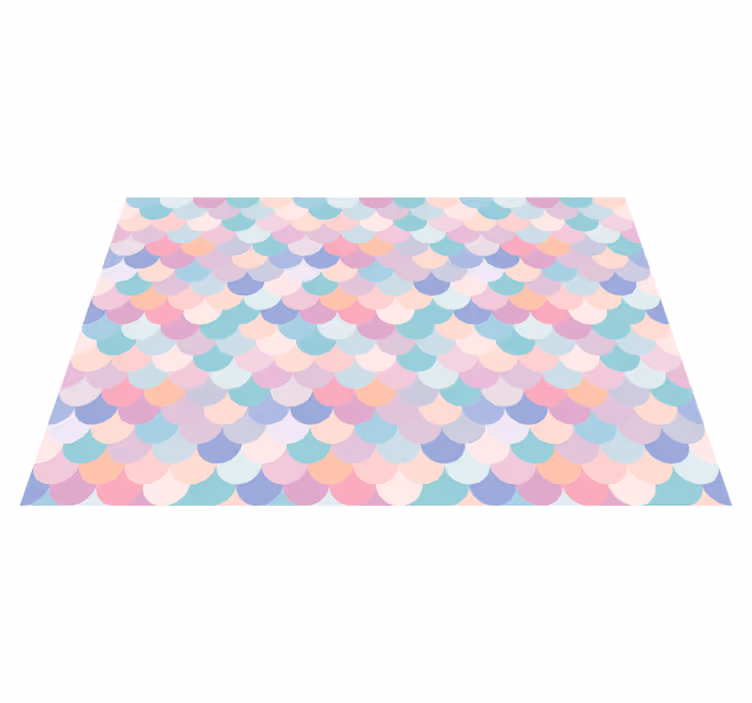 Pastel scalloped pattern placemat - TenStickers