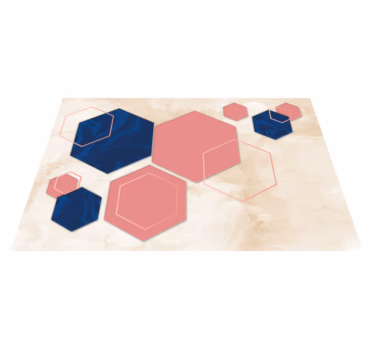 Modern placemat with hexagonal shape patterns - TenStickers