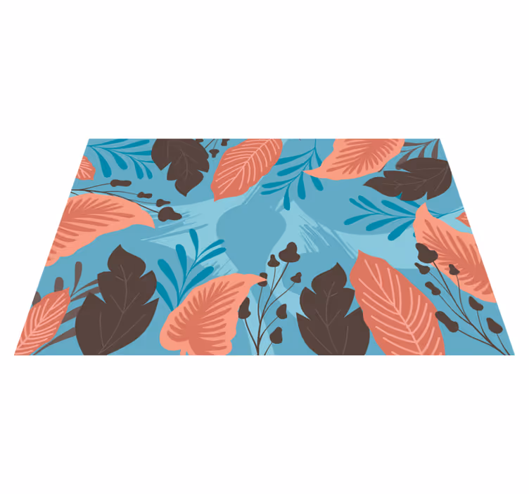 Vibrant leaf motif placemat - TenStickers