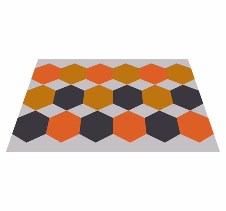 Modern placemat hexagon pattern design - TenStickers