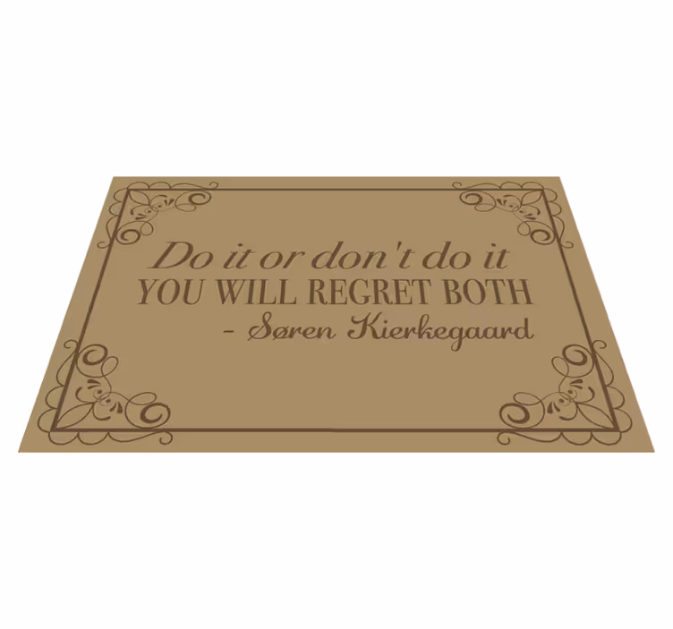Placemat with quote inspirational reminder - TenStickers