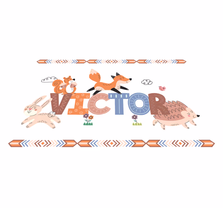 Children placemat animal friends together - TenStickers