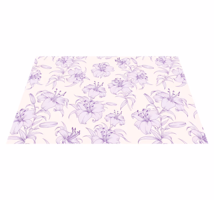 Lilies floral pattern placemat - TenStickers