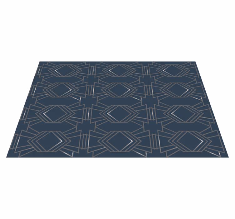 Blue geometric contemporary style placemats - TenStickers