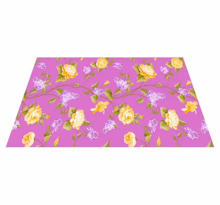 Original placemat floral design in bright colors - TenStickers