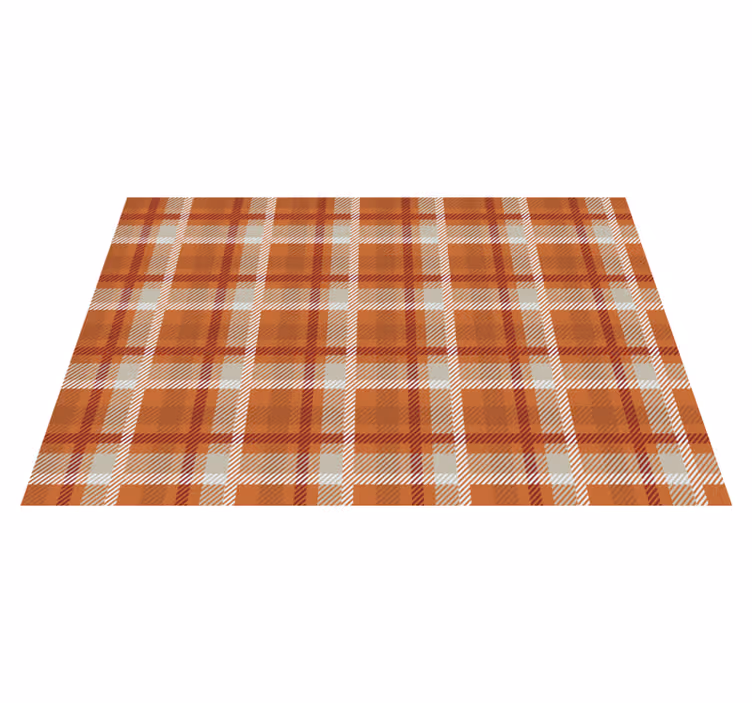 Checkered orange pattern elegant placemat - TenStickers