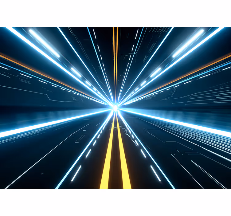 Futuristic Hallway 3D Wall Mural - TenStickers
