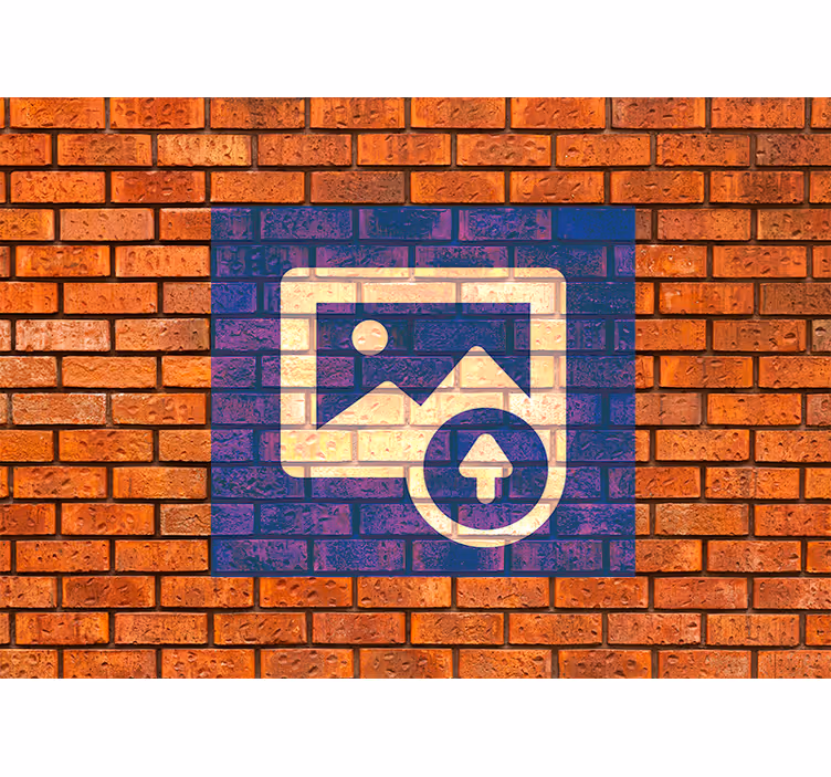Spanish Flag effect brick wall mural - TenStickers