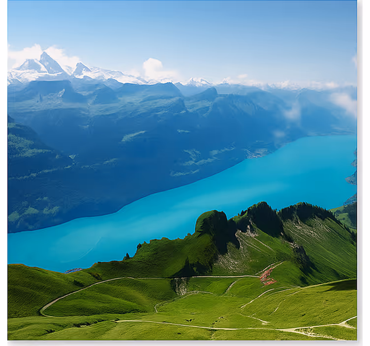 Snowy Alpine Peak mountain wall mural - TenStickers