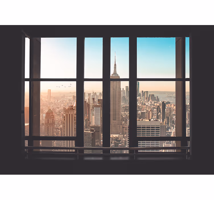 Sunny morning in New York skyline 3d wallpaper - TenStickers