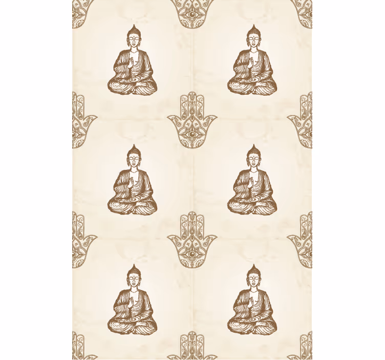 Buddha wall mural hamsa hand symbol - TenStickers