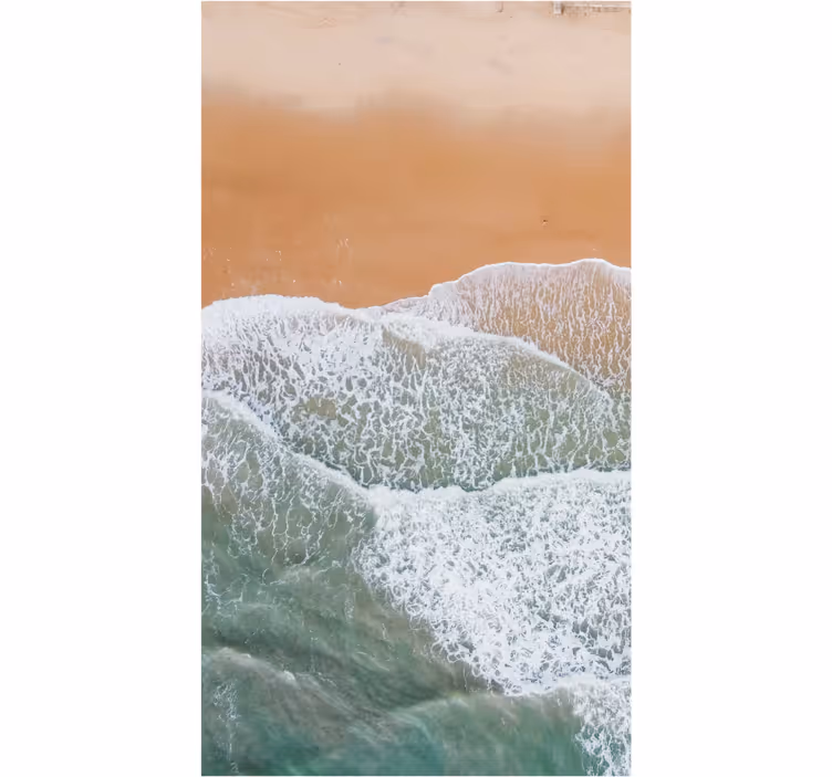 Bathroom wall mural sea with big waves - TenStickers
