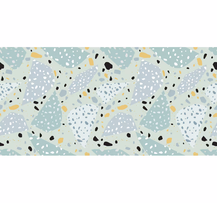 Bathroom wall mural geometric terrazzo design - TenStickers