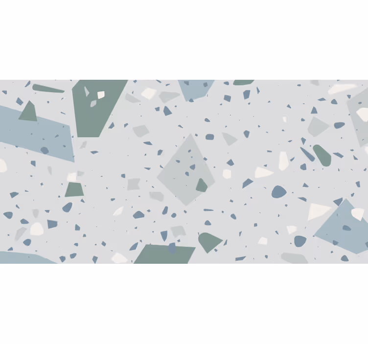 Bathroom wall mural in blue and white terrazzo - TenStickers
