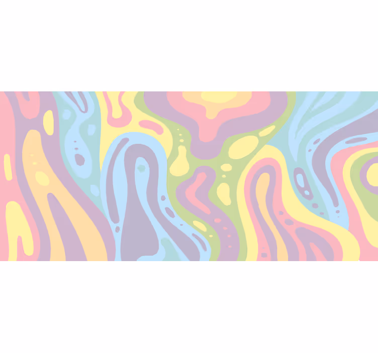 Bathroom wall mural in vibrant lava lamp style - TenStickers