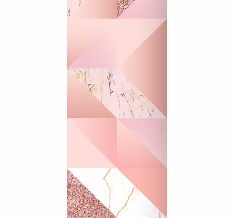 Bathroom wall mural in pink golden marble - TenStickers