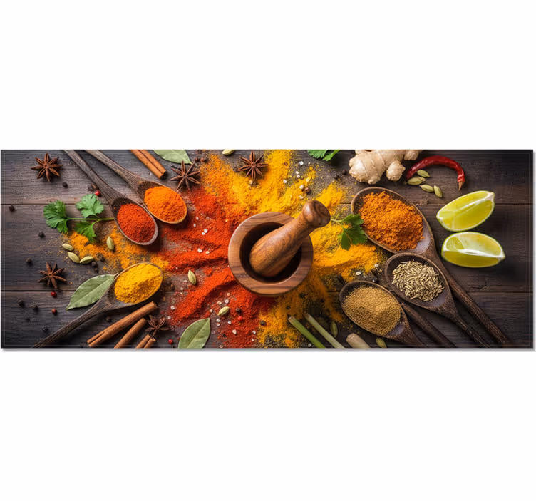 Kitchen wall mural vibrant spice explosion - TenStickers