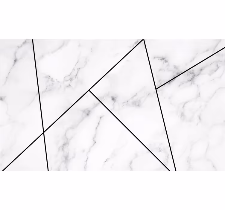 Kitchen wall mural in white elegant marble - TenStickers