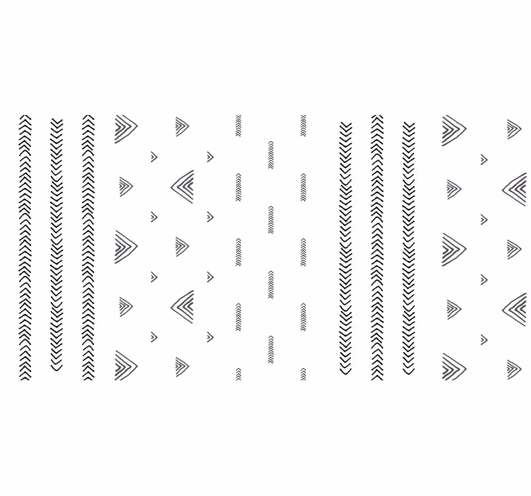 White wall mural nordic black and white stripes - TenStickers