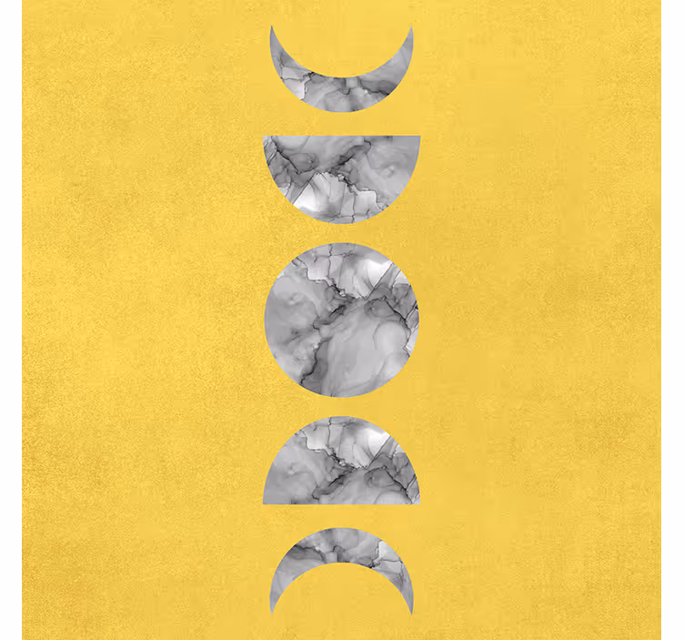 Yellow wall mural nordic pantone shapes - TenStickers
