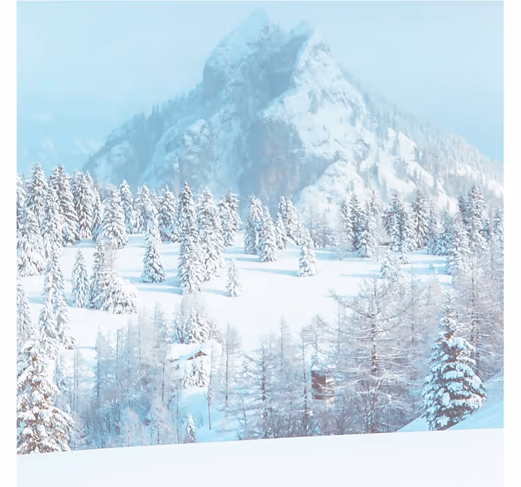 Blue wall mural winter aesthetic art print - TenStickers