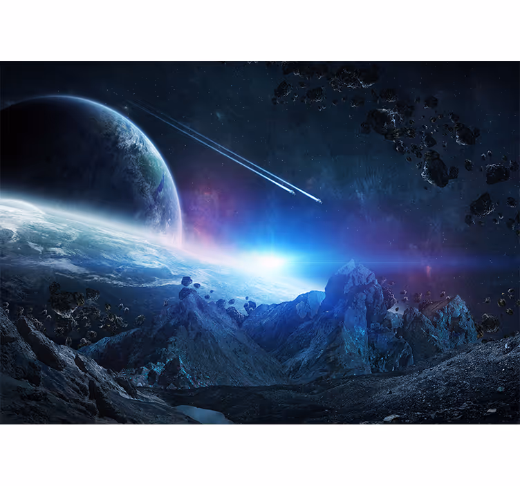 Hallway mural universe sci-fi concept - TenStickers