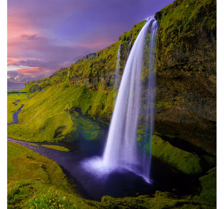 Hallway wall mural mountains with waterfall - TenStickers