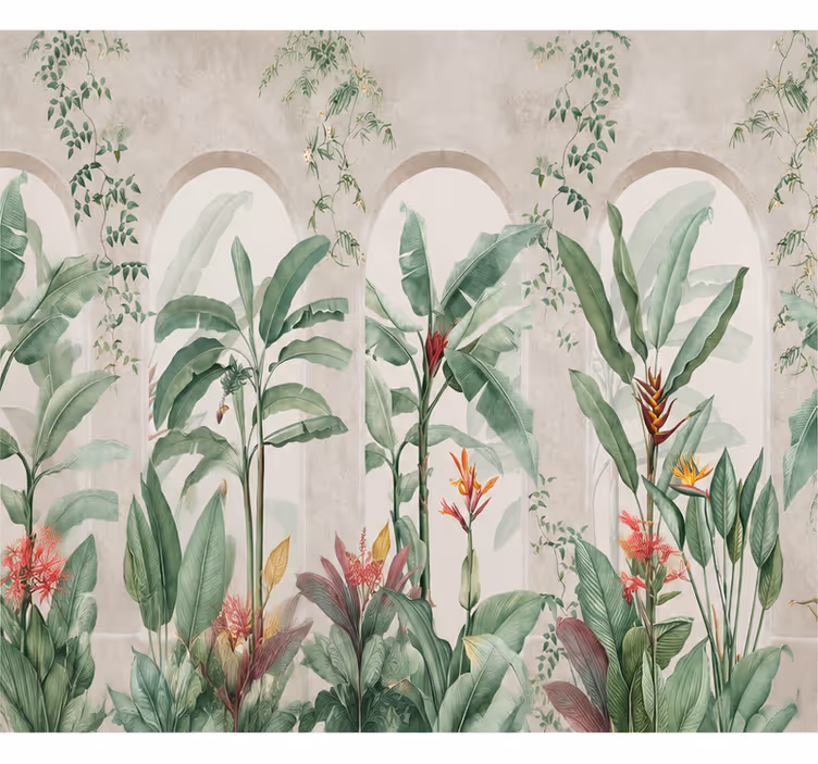 Nature wall mural featuring natural palm trees - TenStickers