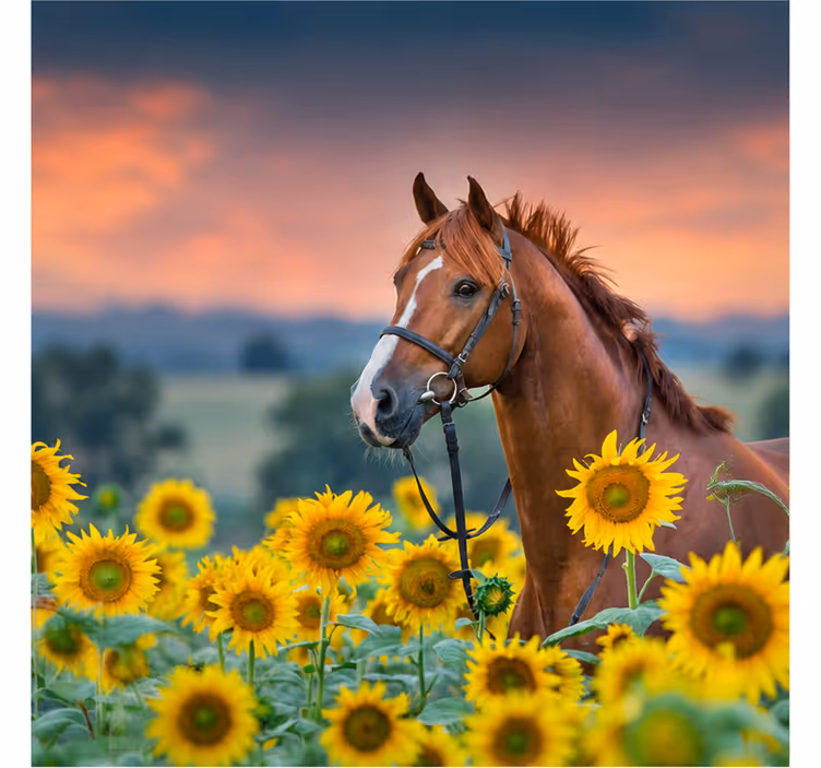 Forest wall mural with horses - TenStickers