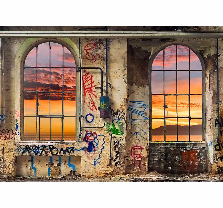 Coastal Landscape 3D Wall Mural - TenStickers