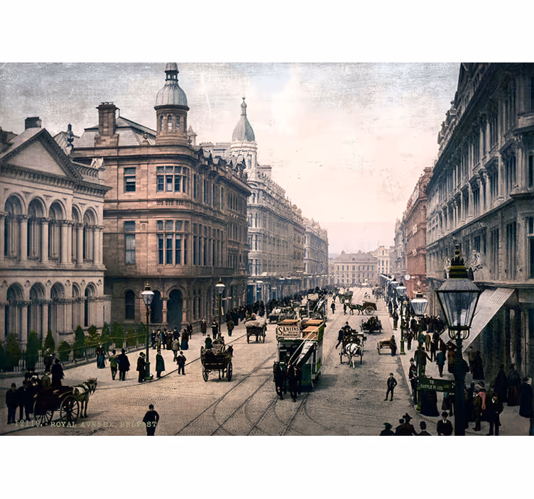 Historical Cityscape city wall mural - TenStickers