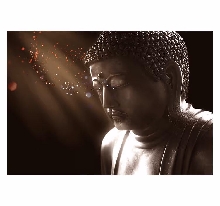 Meditating buddha zen photo mural - TenStickers