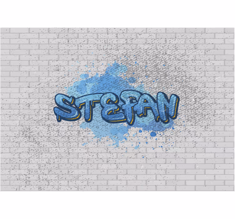 Blue Graffiti custom wall mural - TenStickers
