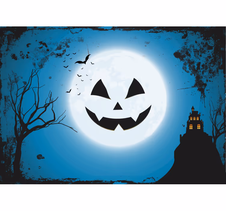 Spooky Pumpkin Grin halloween wall mural - TenStickers