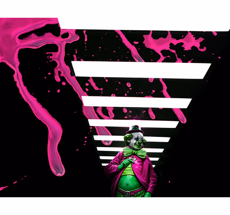Clown in Pink urban wall mural - TenStickers