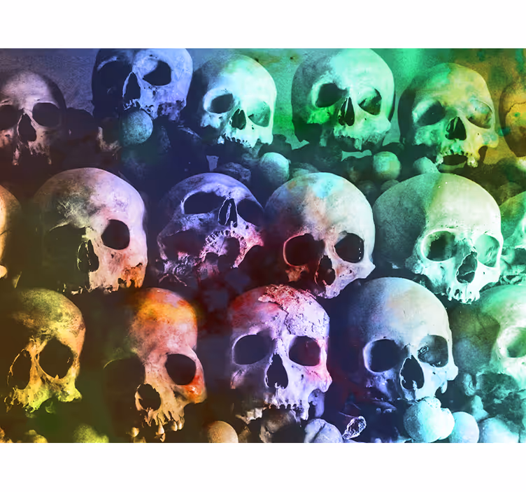 Skulls and Color urban wall mural - TenStickers