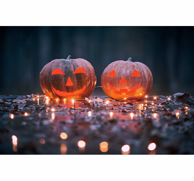Scary night pumpking wall mural - TenStickers