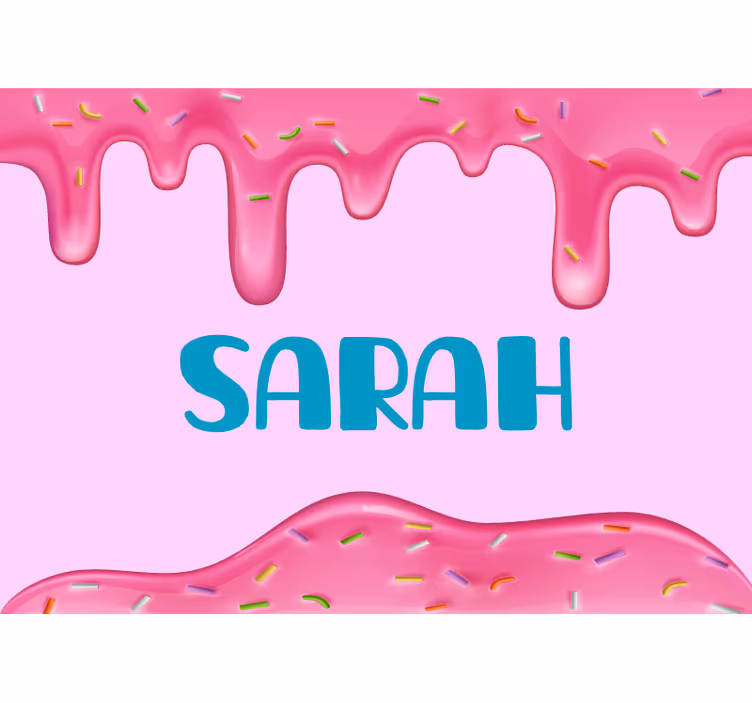 Custom wall mural dripping pink topping - TenStickers
