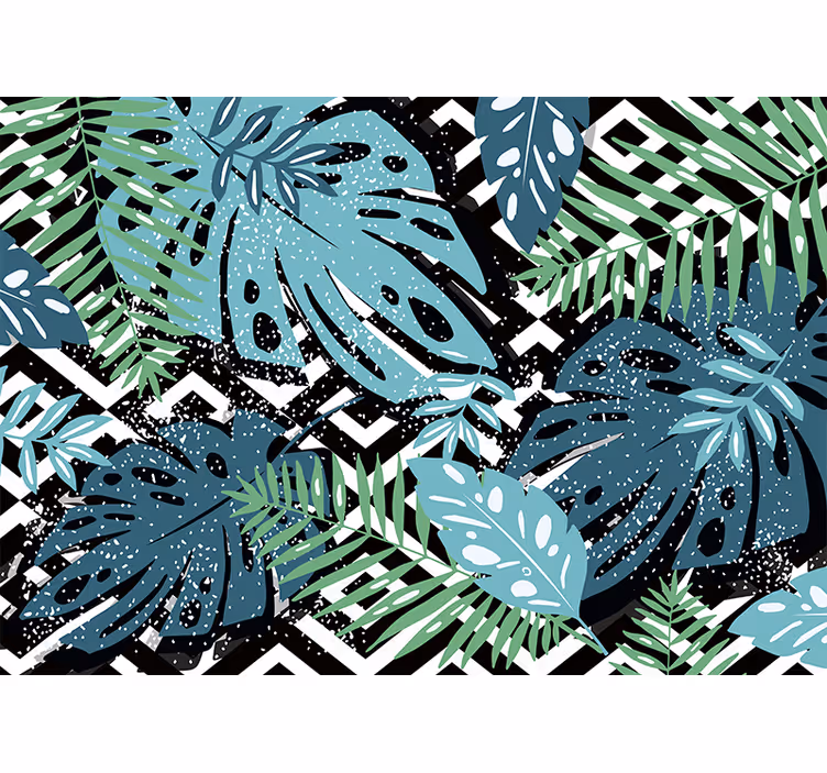 Tropical Leaf Elements nature wall mural - TenStickers