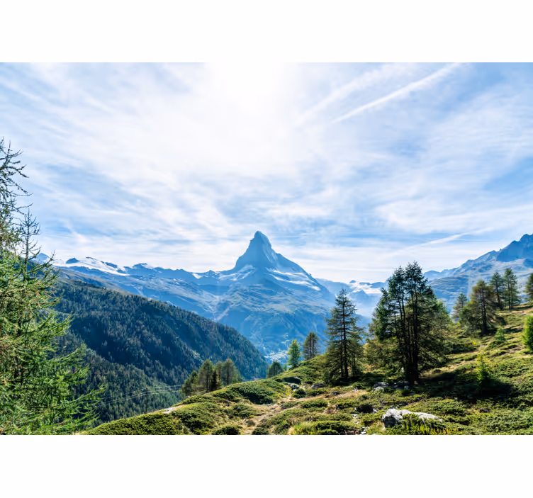 Mountain wall mural majestic mountain summit - TenStickers